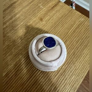 Real Lapis Lazuli raw stone ring size 8
